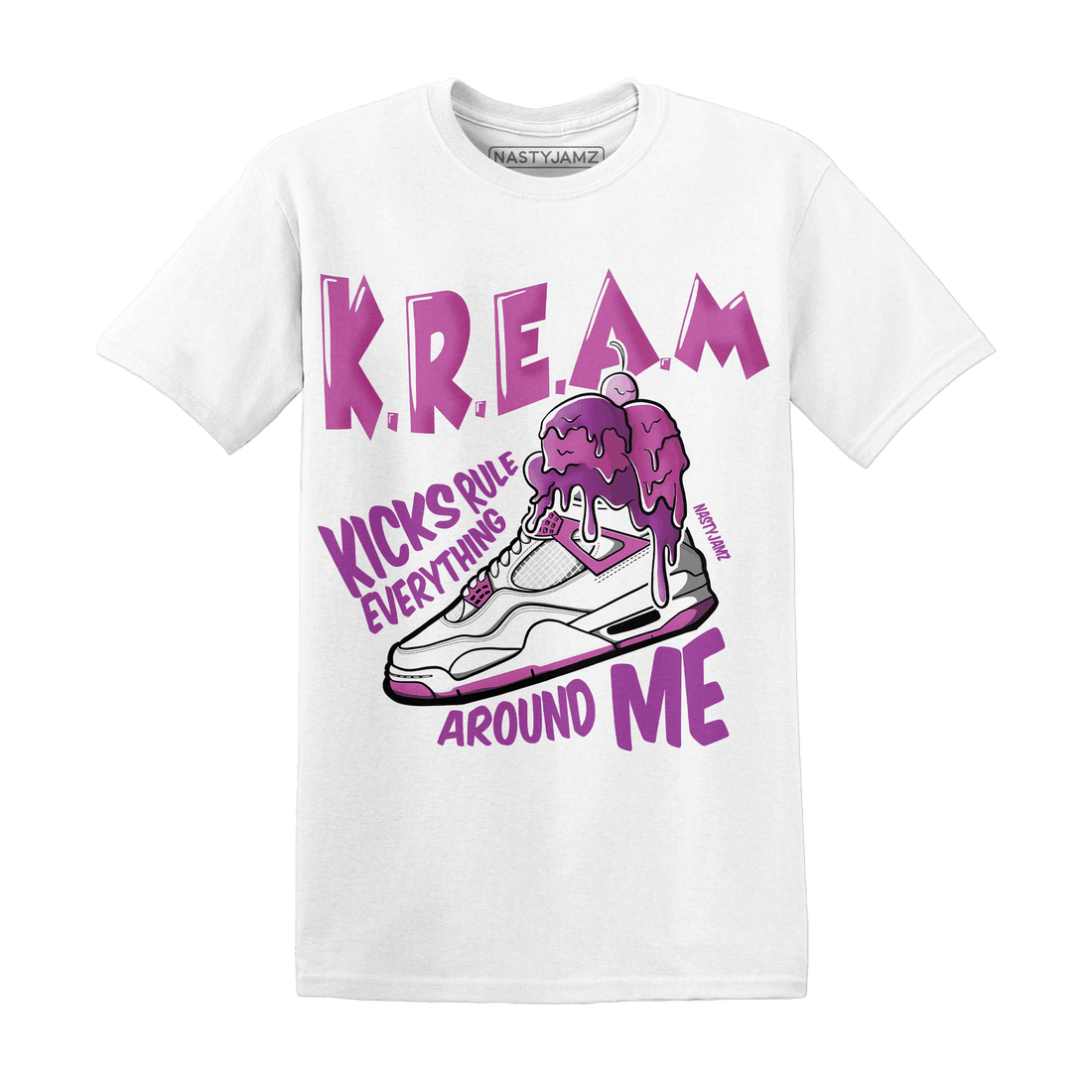 GS Hyper Violet 4s T Shirt Kream Sneaker - NastyJamz