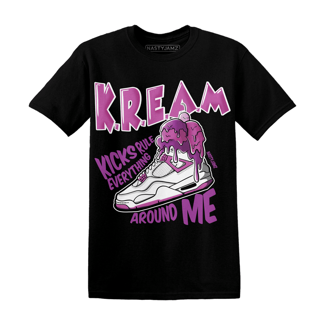 GS Hyper Violet 4s T Shirt Kream Sneaker - NastyJamz