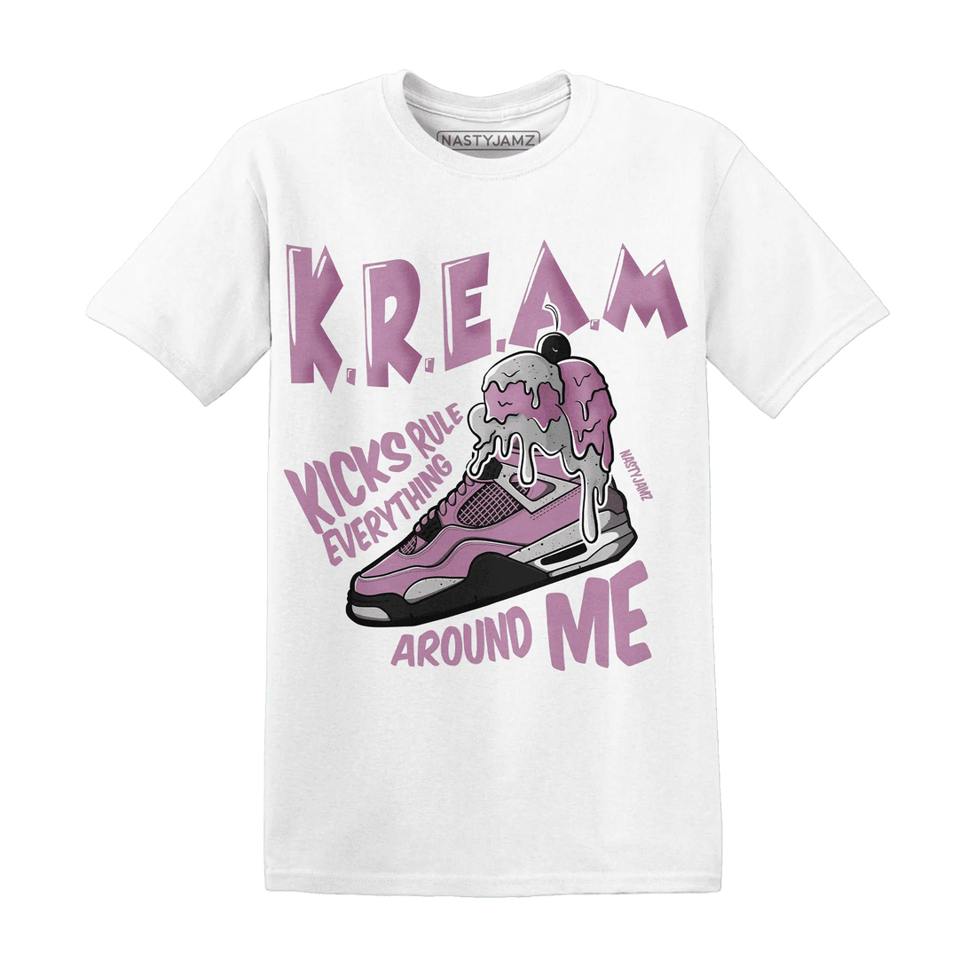 Orchid-Neutral-Grey-Black-White-4s-T-Shirt-Match-Kream-Sneaker