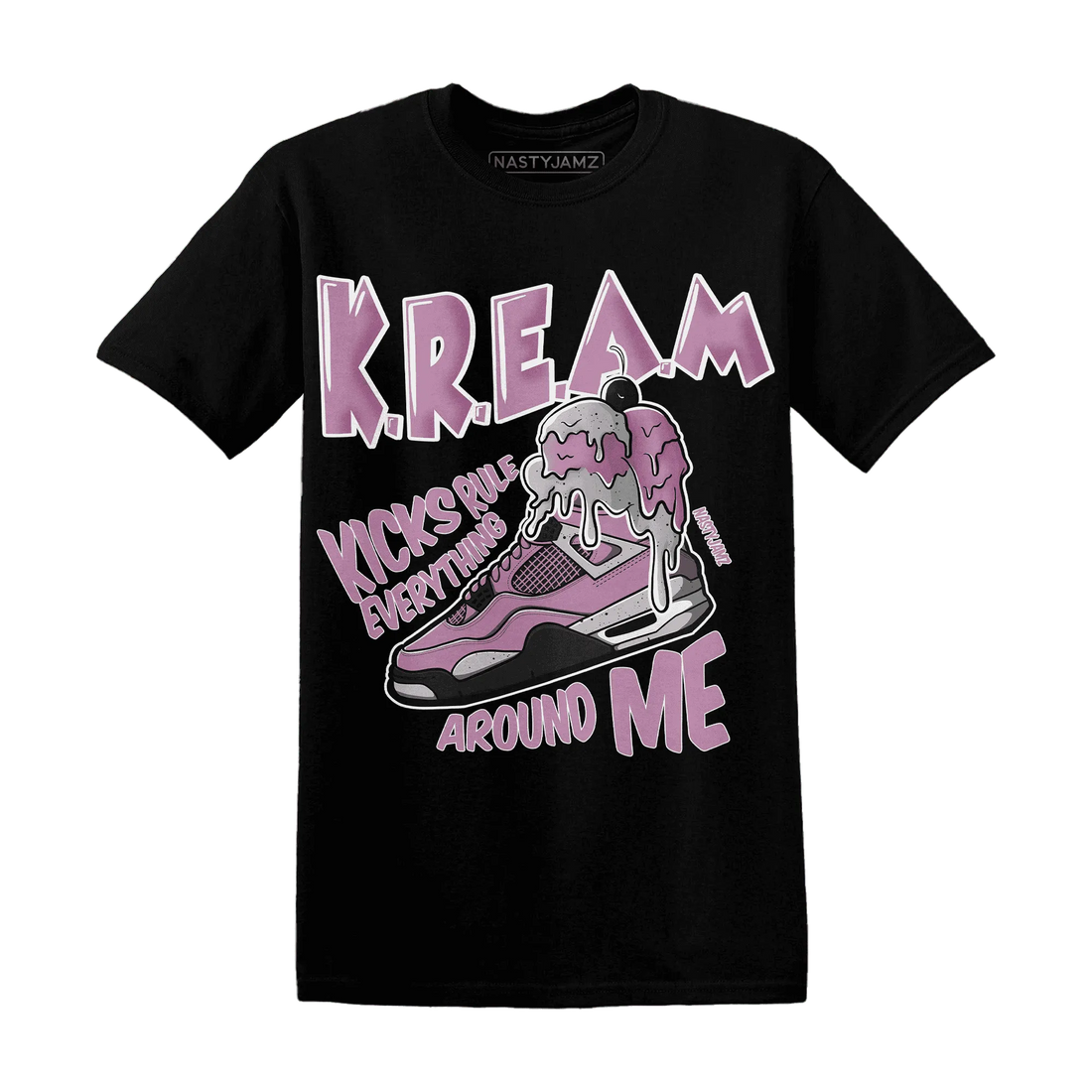 Orchid-Neutral-Grey-Black-White-4s-T-Shirt-Match-Kream-Sneaker