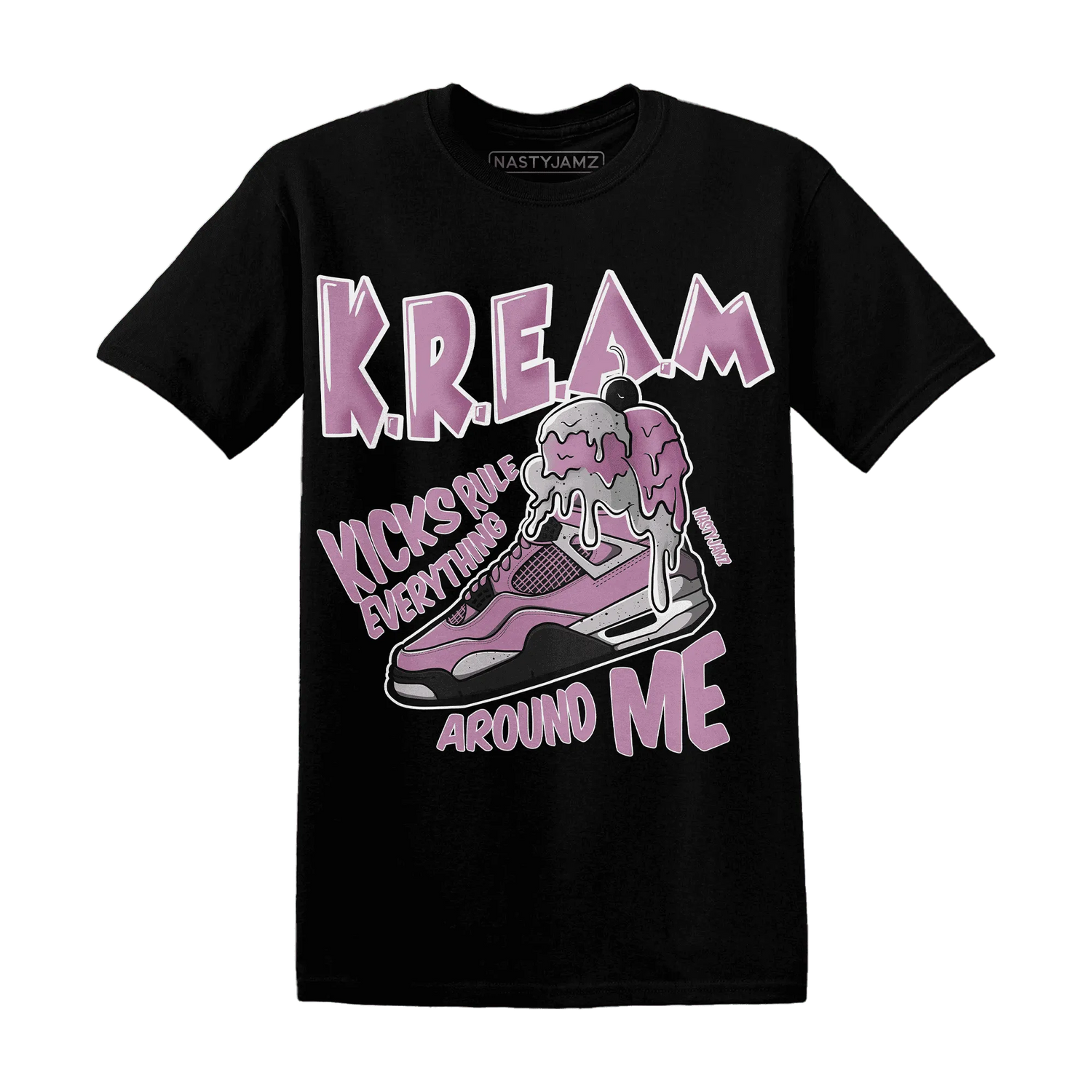 Orchid-Neutral-Grey-Black-White-4s-T-Shirt-Match-Kream-Sneaker