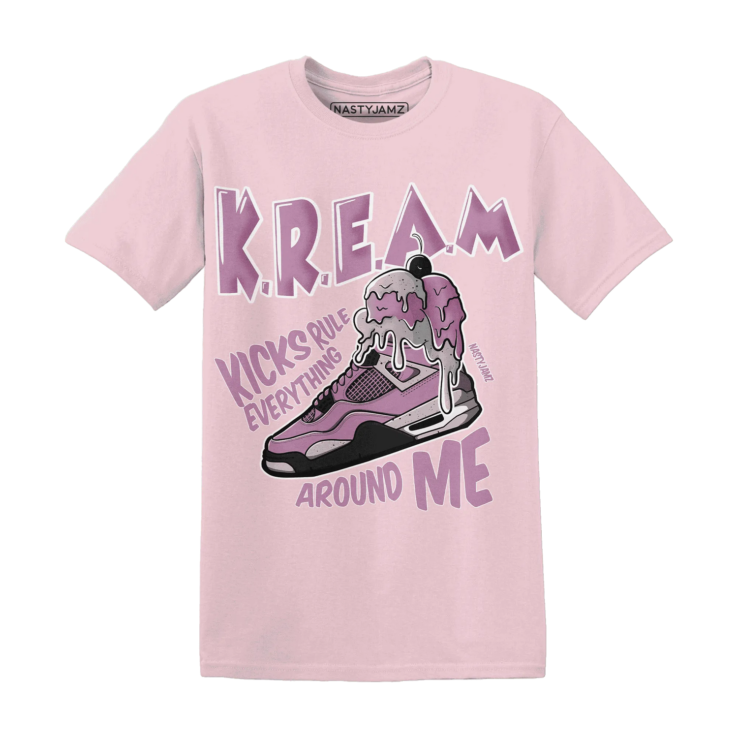 Orchid-Neutral-Grey-Black-White-4s-T-Shirt-Match-Kream-Sneaker