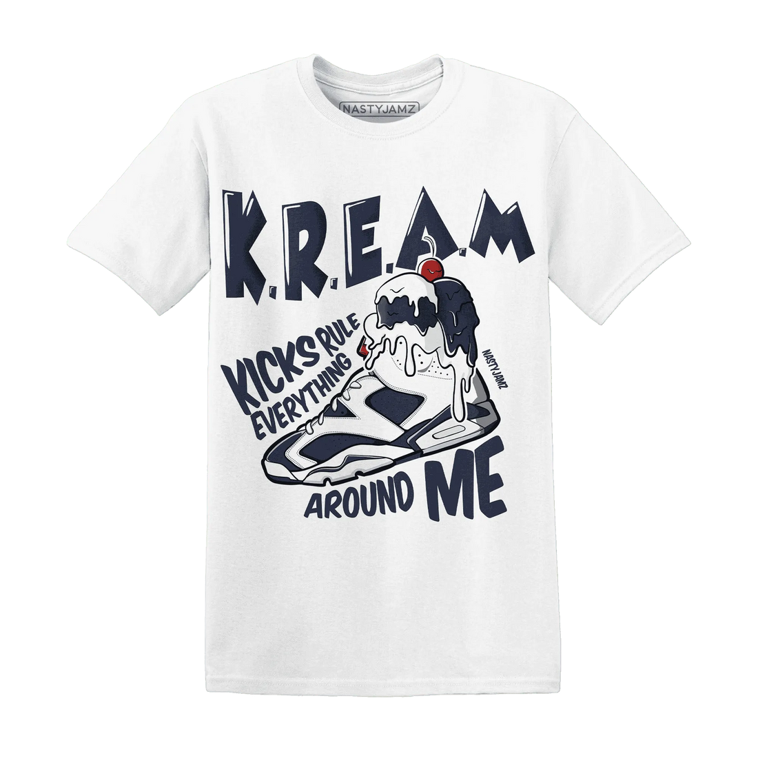 White-Navy-6s-T-Shirt-Match-Kream-Sneaker