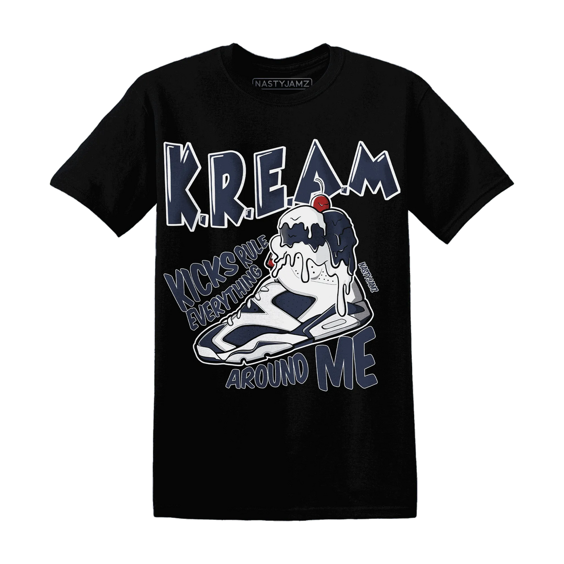 White-Navy-6s-T-Shirt-Match-Kream-Sneaker