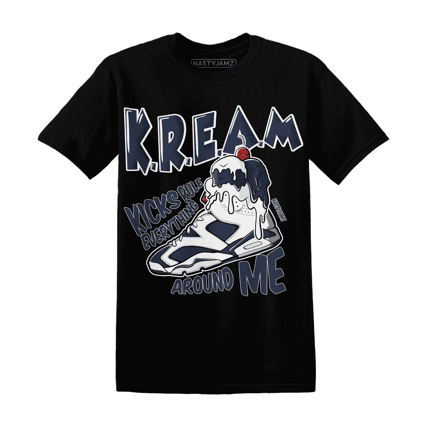White-Navy-6s-T-Shirt-Match-Kream-Sneaker