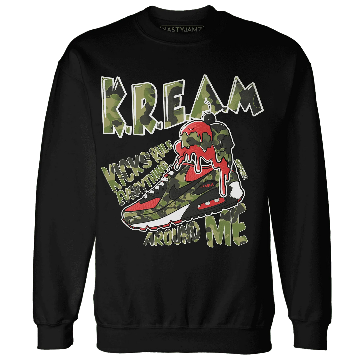 AM-90-Dark-Sage-Solar-Red-Sweatshirt-Match-Kream-Sneaker