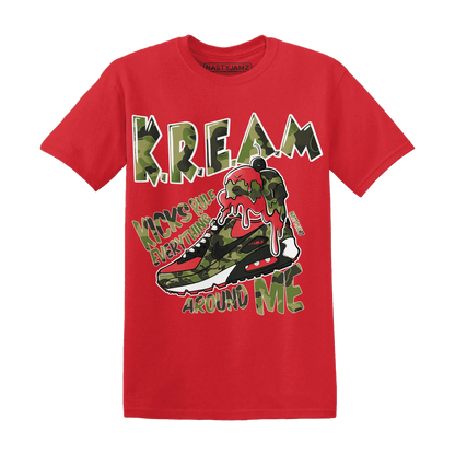 AM-90-Dark-Sage-Solar-Red-T-Shirt-Match-Kream-Sneaker