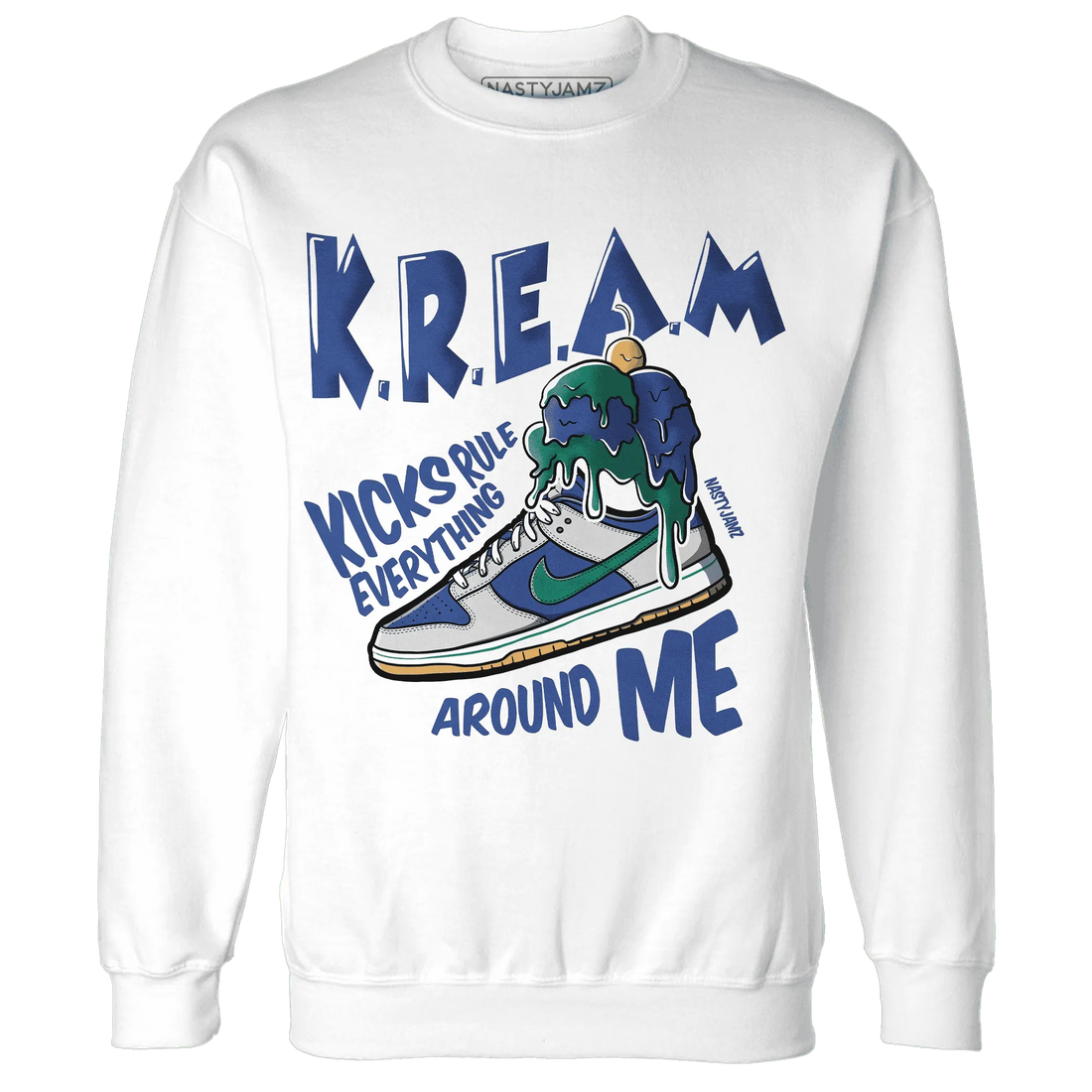 Dunk-Hyper-Royal-Malachite-Sweatshirt-Match-Kream-Sneaker
