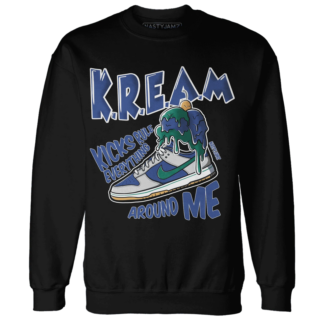 Dunk-Hyper-Royal-Malachite-Sweatshirt-Match-Kream-Sneaker