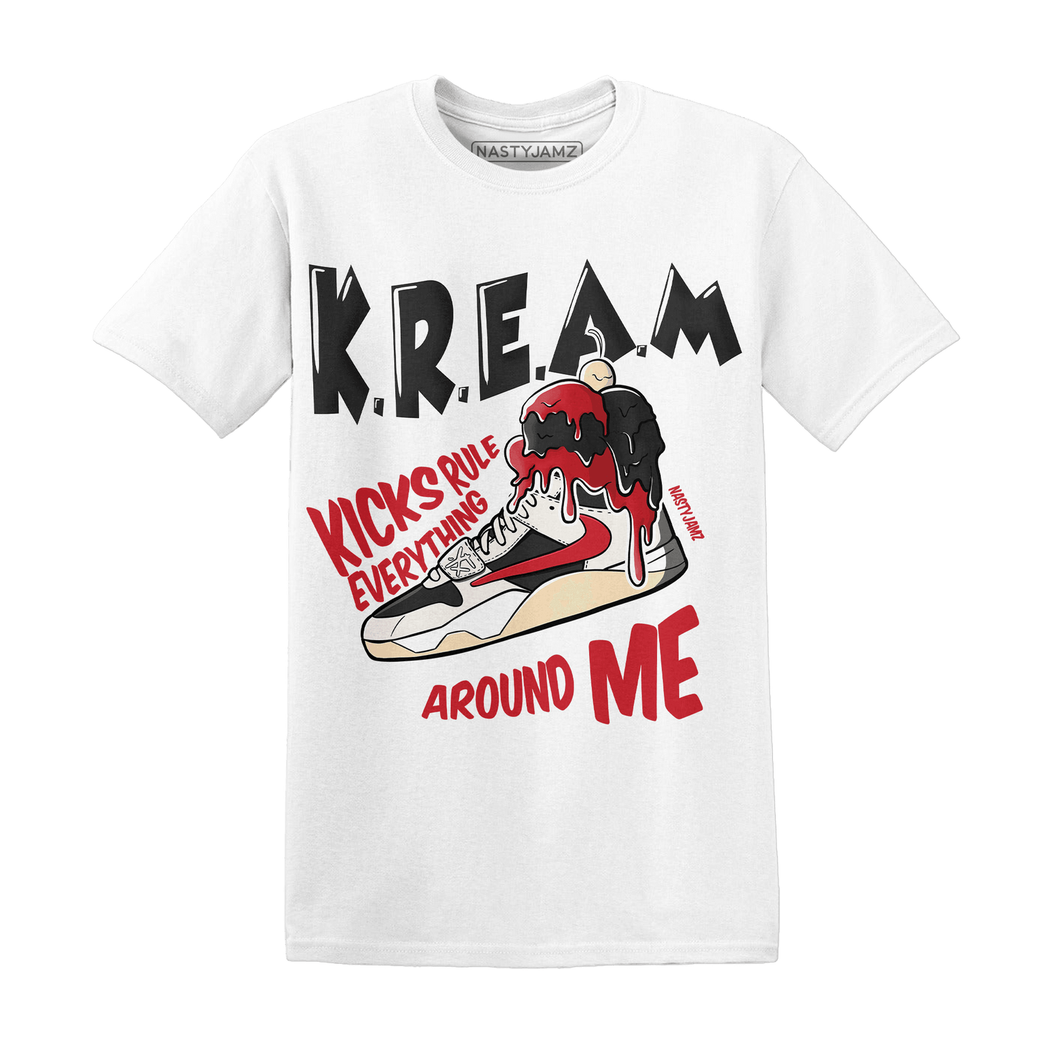 Jumman Jack University Red T Shirt Kream Sneaker - NastyJamz