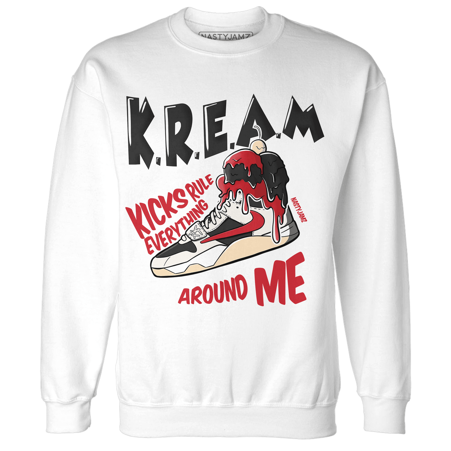 Jumman Jack University Red Sweatshirt Match Kream Sneaker - NastyJamz