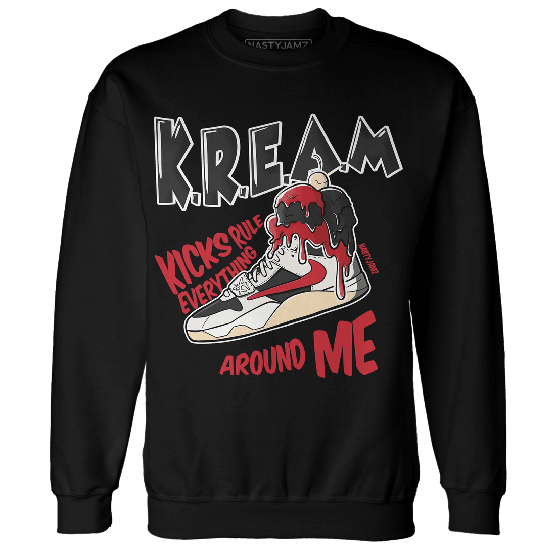 Jumman Jack University Red Sweatshirt Match Kream Sneaker - NastyJamz