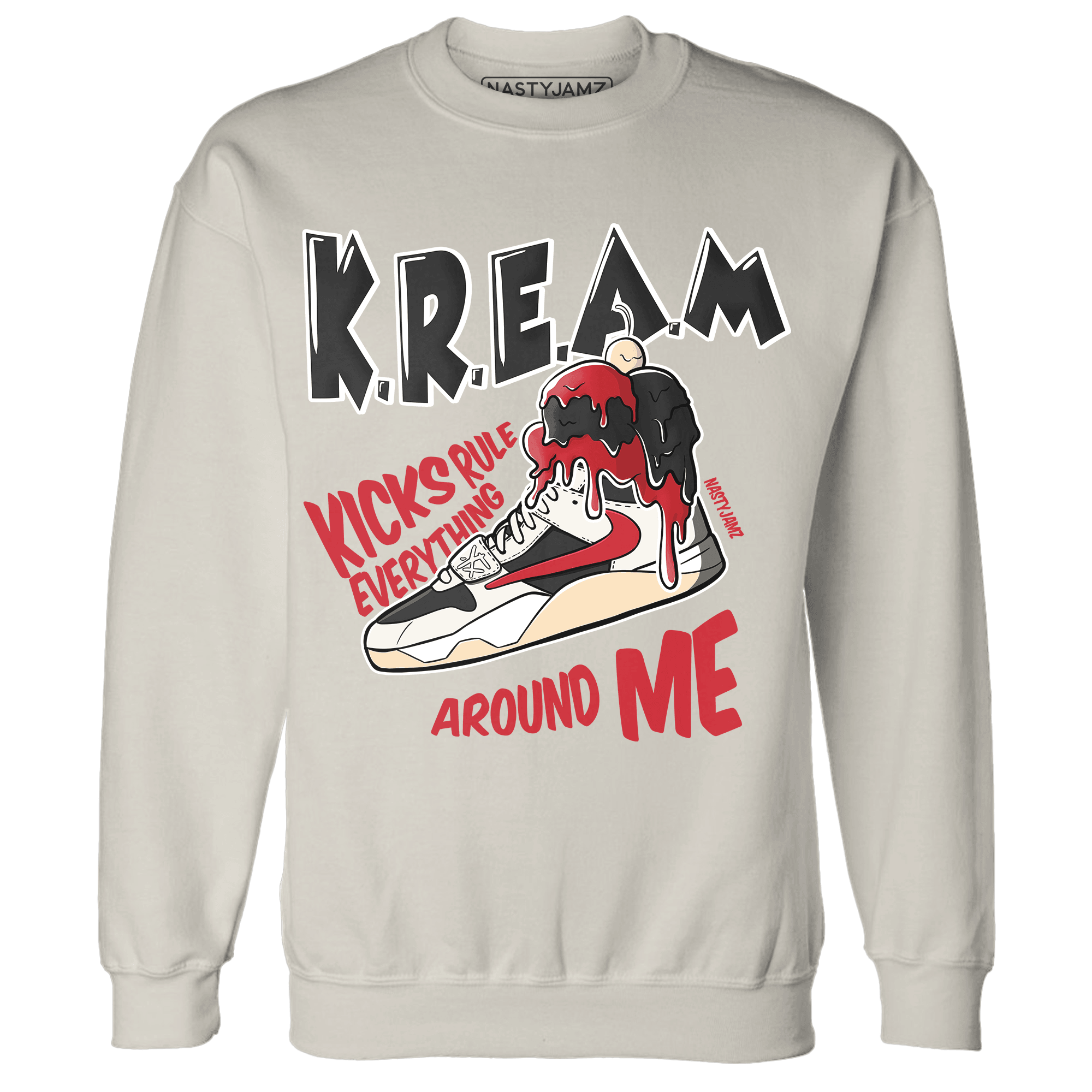 Jumman Jack University Red Sweatshirt Match Kream Sneaker - NastyJamz