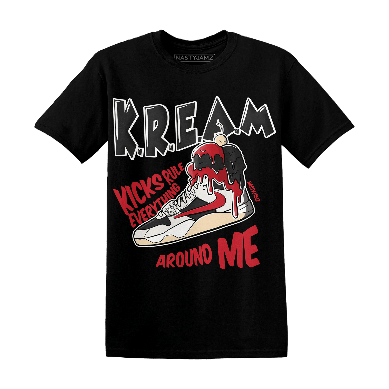 Jumman Jack University Red T Shirt Kream Sneaker - NastyJamz