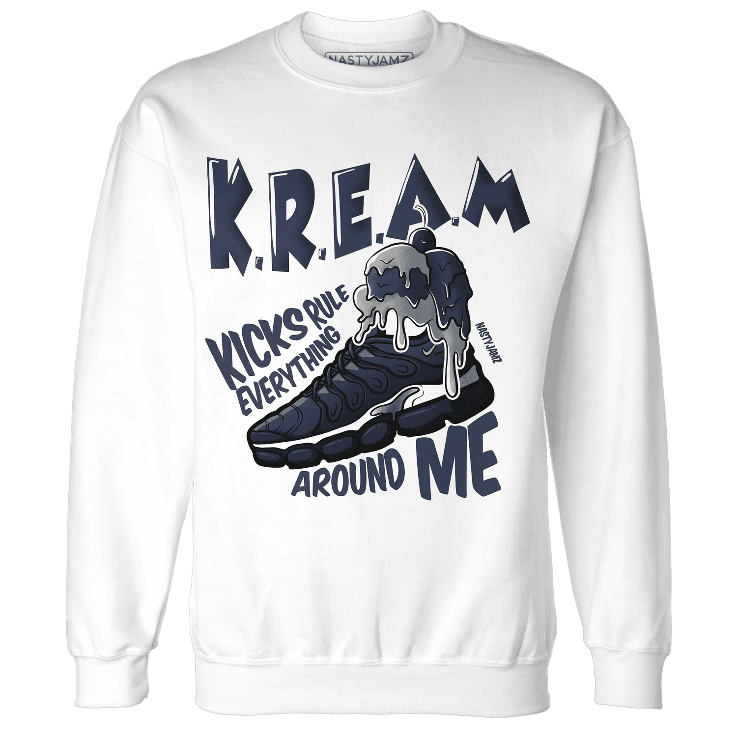 VaporMax-Plus-Midnight-Navy-White-Metallic-Silver-Sweatshirt-Match-Kream-Sneaker
