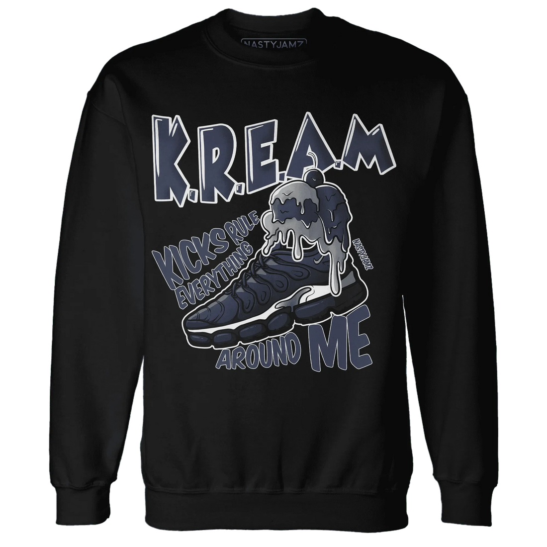 VaporMax-Plus-Midnight-Navy-White-Metallic-Silver-Sweatshirt-Match-Kream-Sneaker