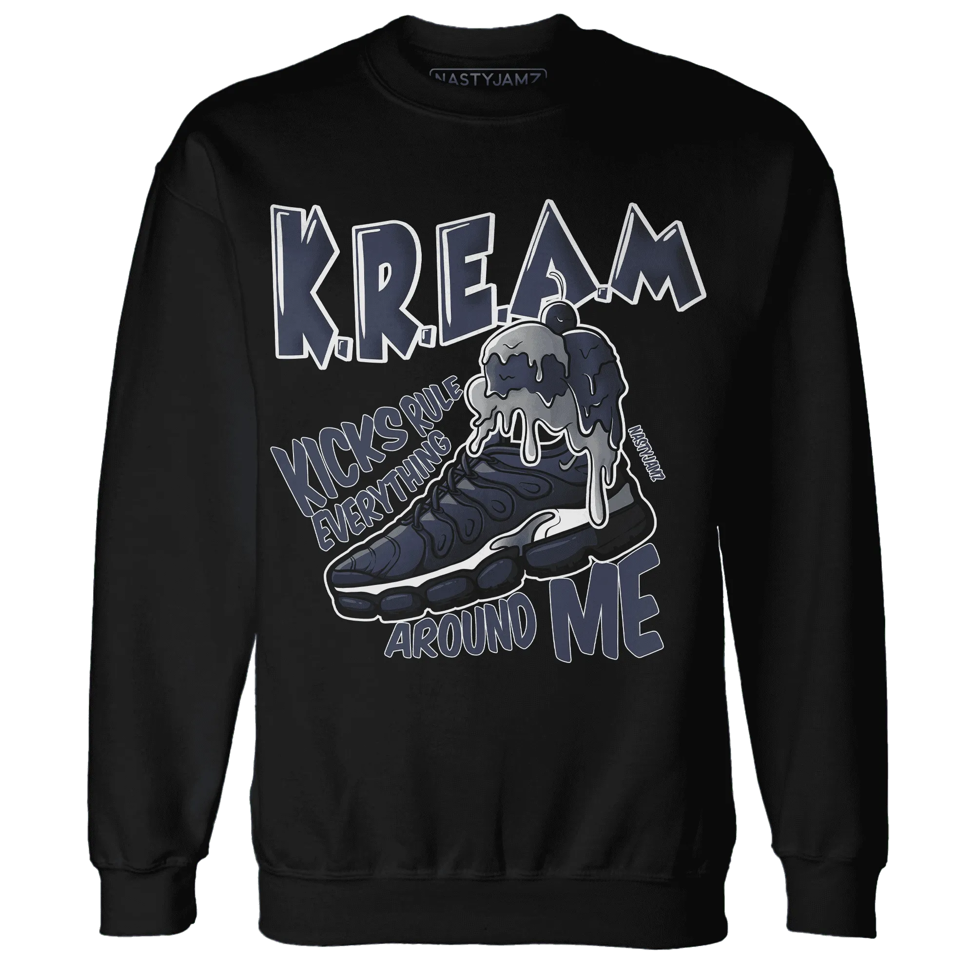 VaporMax-Plus-Midnight-Navy-White-Metallic-Silver-Sweatshirt-Match-Kream-Sneaker