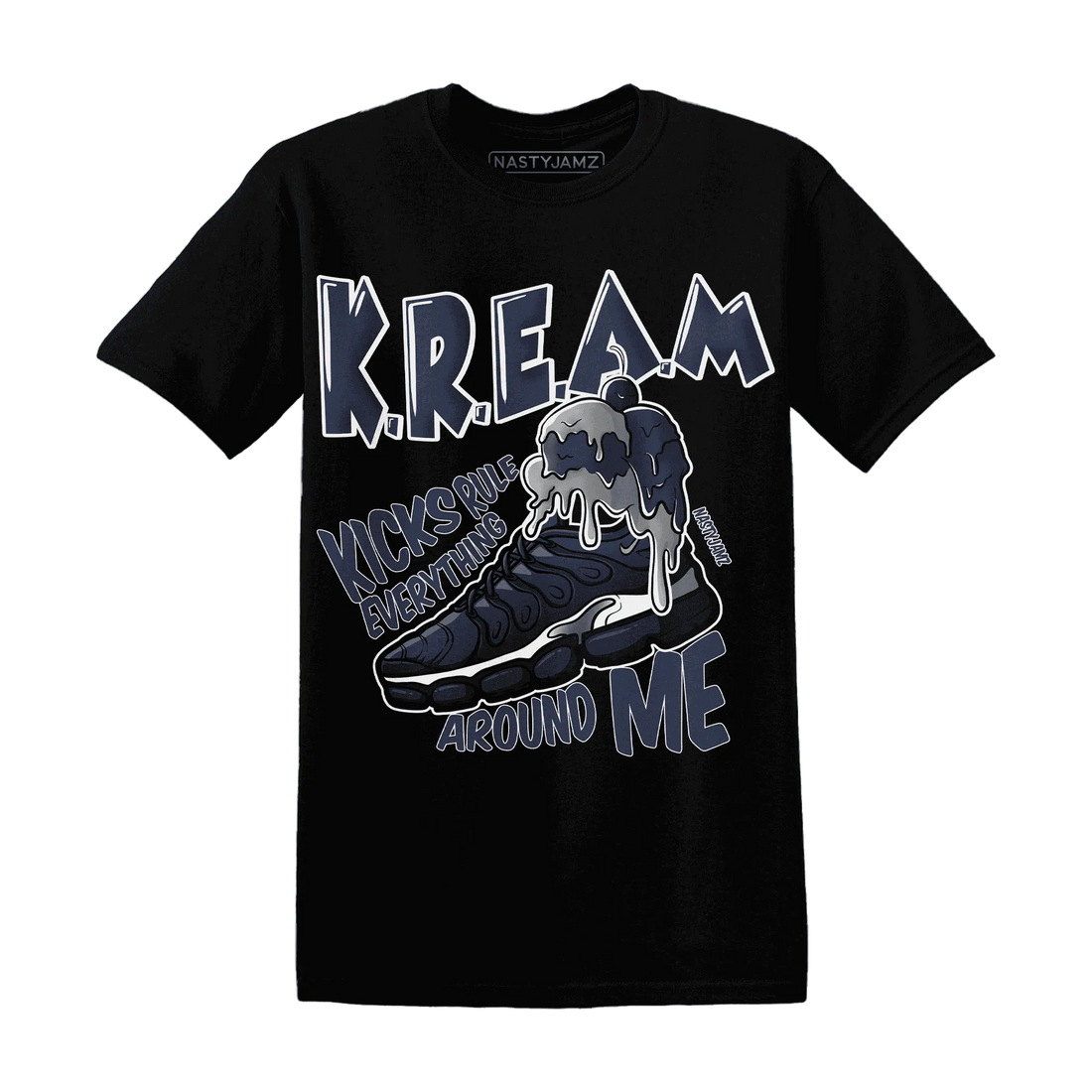 VaporMax-Plus-Midnight-Navy-White-Metallic-Silver-T-Shirt-Match-Kream-Sneaker