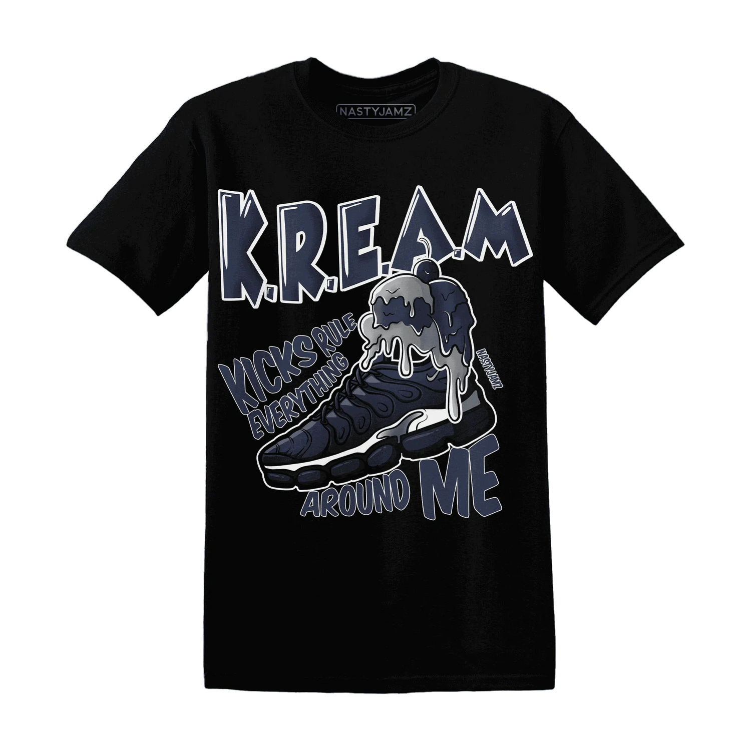 VaporMax-Plus-Midnight-Navy-White-Metallic-Silver-T-Shirt-Match-Kream-Sneaker