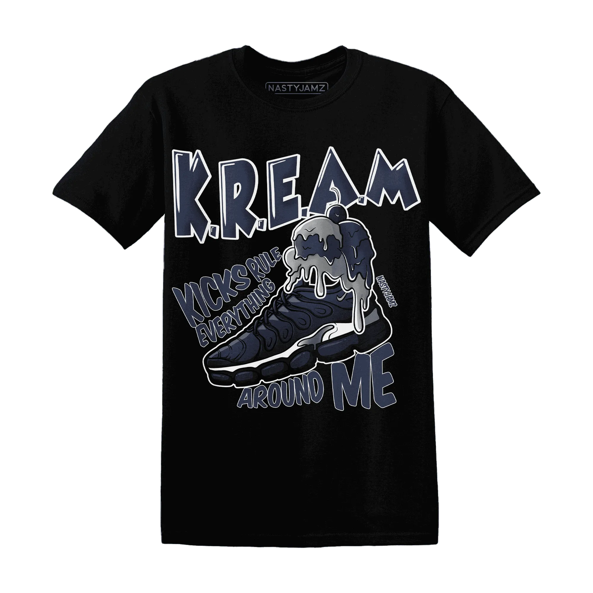 VaporMax-Plus-Midnight-Navy-White-Metallic-Silver-T-Shirt-Match-Kream-Sneaker