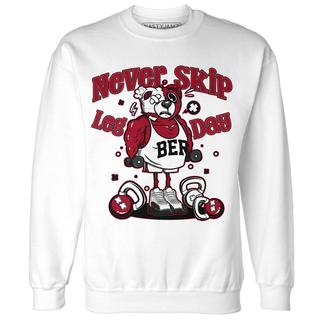 Retro Red Taxi 12s Sweatshirt Match Leg Day BER - NastyJamz