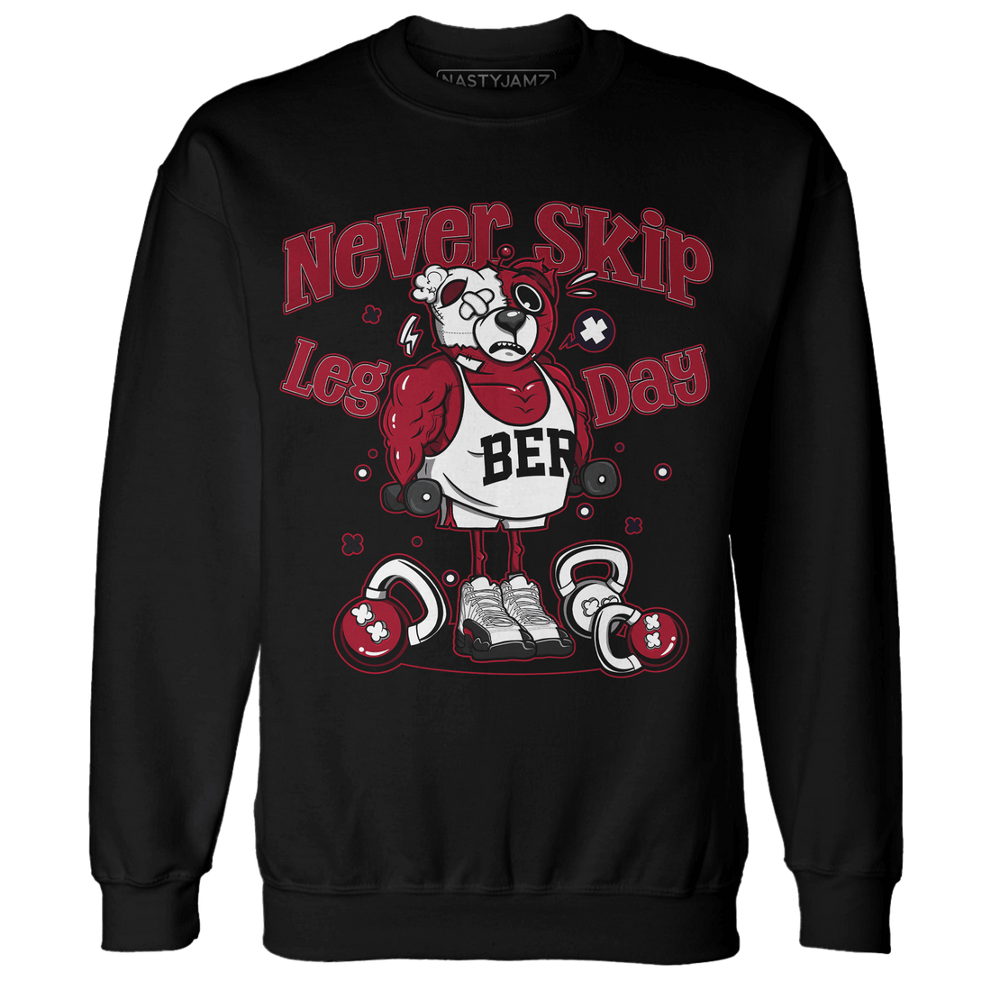 Retro Red Taxi 12s Sweatshirt Match Leg Day BER - NastyJamz