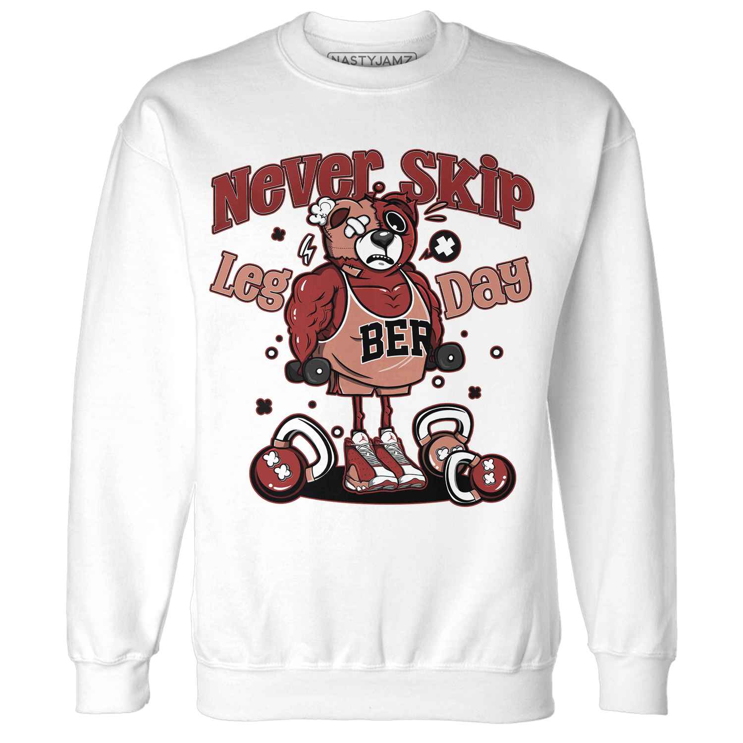 Dune Red 13s Sweatshirt Match Leg Day BER - NastyJamz
