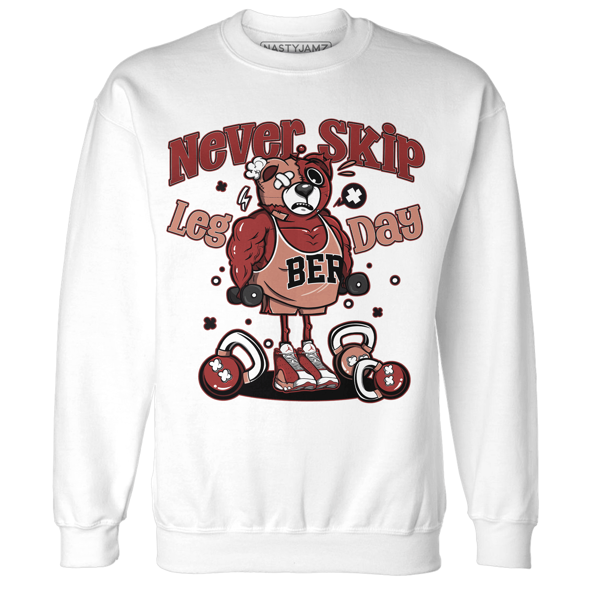 Dune Red 13s Sweatshirt Match Leg Day BER - NastyJamz