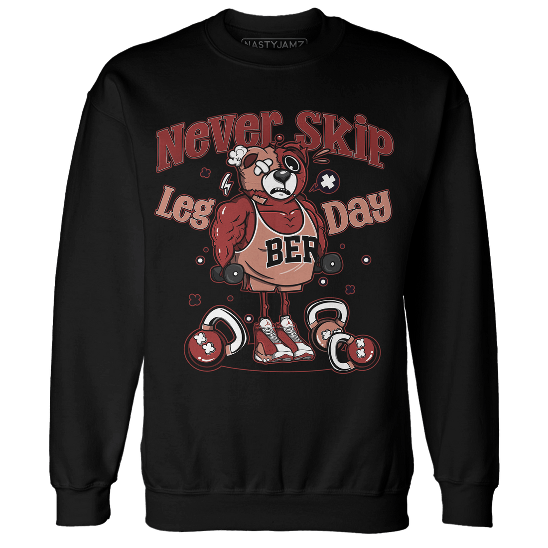 Dune Red 13s Sweatshirt Match Leg Day BER - NastyJamz