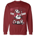 High 85 Metallic Burgundy 1s Sweatshirt Match Leg Day BER - NastyJamz