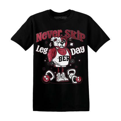High 85 Metallic Burgundy 1s T Shirt Match Leg Day BER - NastyJamz