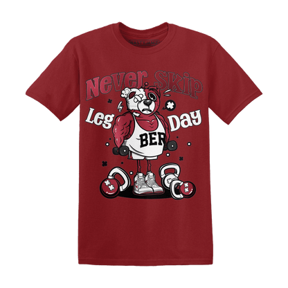 High 85 Metallic Burgundy 1s T Shirt Match Leg Day BER - NastyJamz