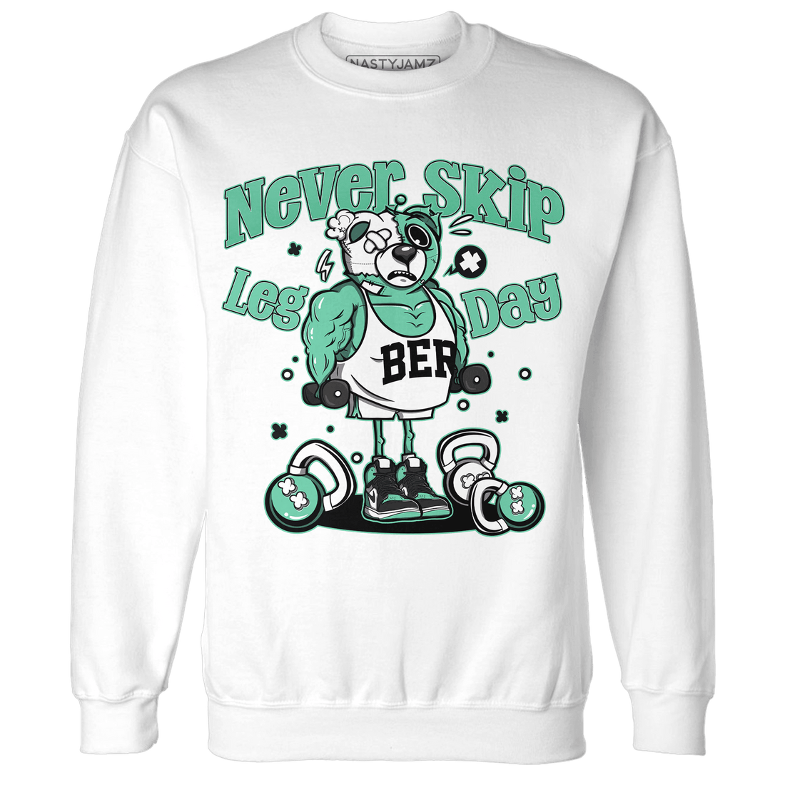 High OG Green Glow 1s Sweatshirt Match Leg Day BER - NastyJamz