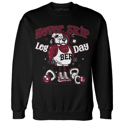 High White Team Red 1s Sweatshirt Match Leg Day BER - NastyJamz