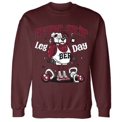 High White Team Red 1s Sweatshirt Match Leg Day BER - NastyJamz