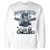 Mid Diffused Blue Grey 1s Sweatshirt Match Leg Day BER - NastyJamz