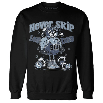 Mid Diffused Blue Grey 1s Sweatshirt Match Leg Day BER - NastyJamz