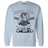 Mid Diffused Blue Grey 1s Sweatshirt Match Leg Day BER - NastyJamz