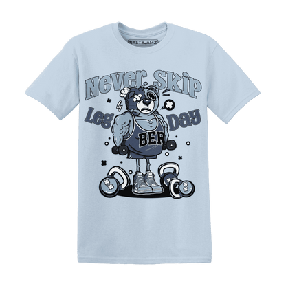 Mid Diffused Blue Grey 1s T Shirt Match Leg Day BER - NastyJamz