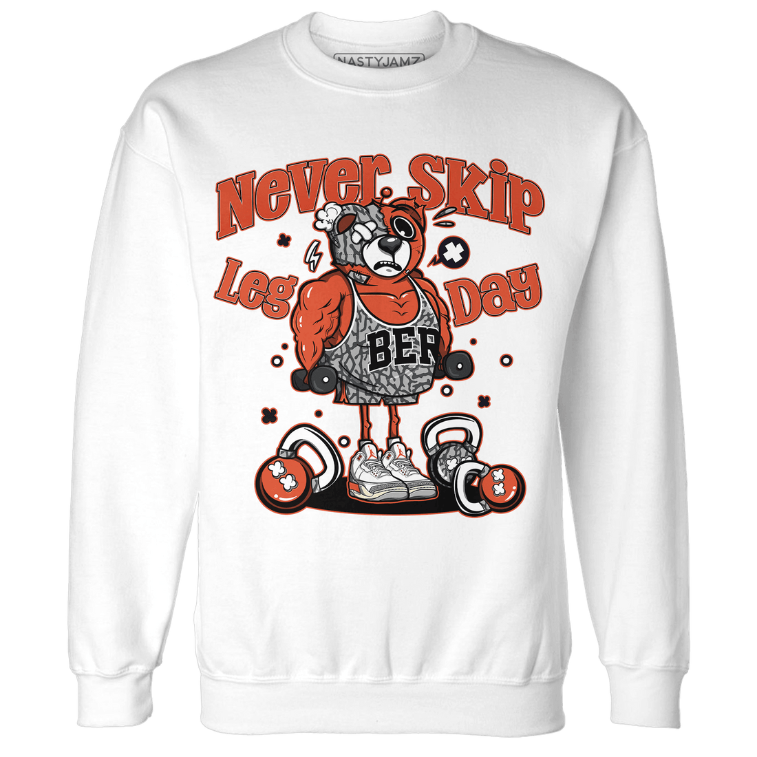 Georgia Peach 3s Sweatshirt Match Leg Day BER - NastyJamz