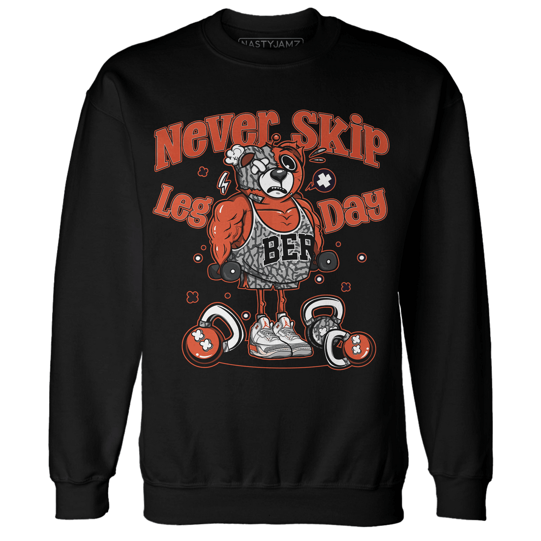 Georgia Peach 3s Sweatshirt Match Leg Day BER - NastyJamz