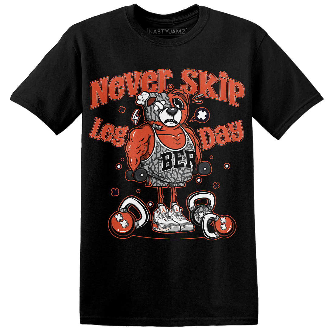 Georgia Peach 3s T Shirt Match Leg Day BER - NastyJamz
