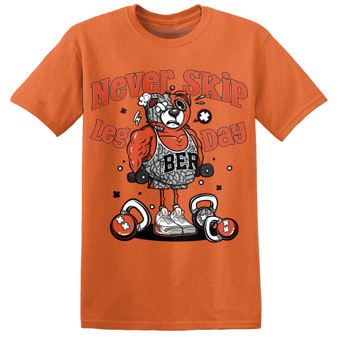 Georgia Peach 3s T Shirt Match Leg Day BER - NastyJamz