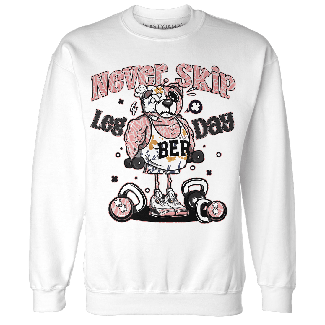 Red Stardust 3s Sweatshirt Match Leg Day BER - NastyJamz