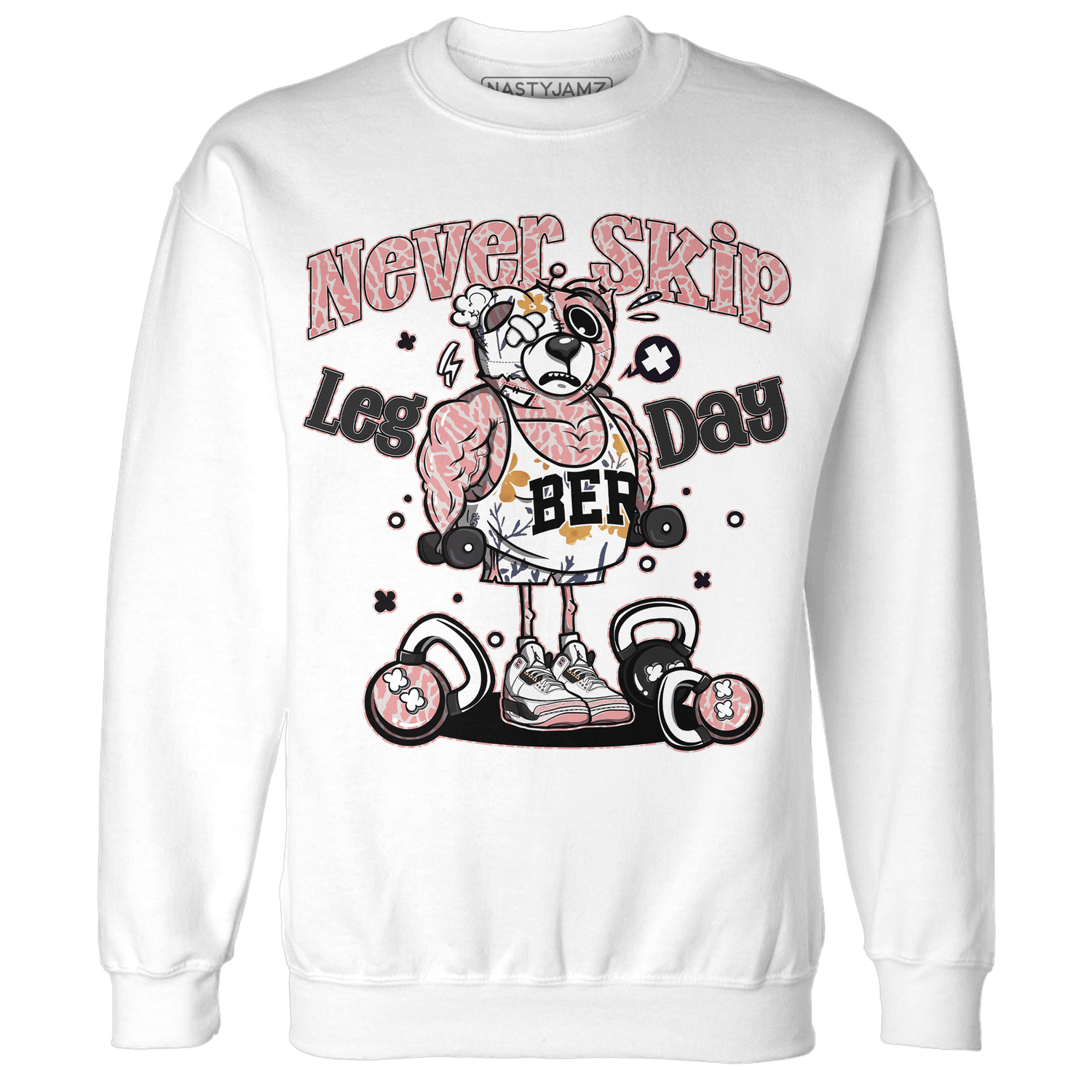Red Stardust 3s Sweatshirt Match Leg Day BER - NastyJamz