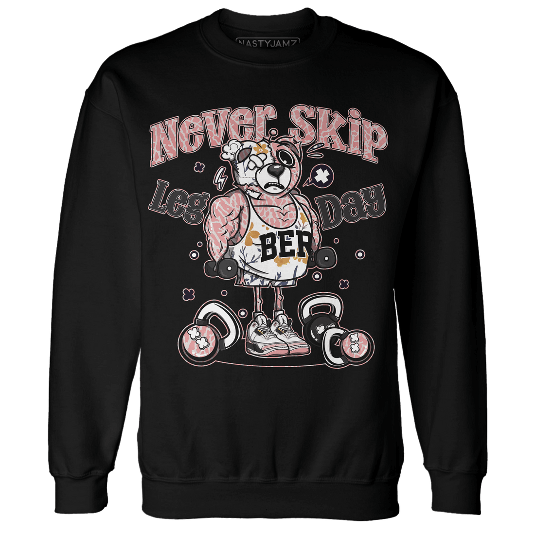 Red Stardust 3s Sweatshirt Match Leg Day BER - NastyJamz