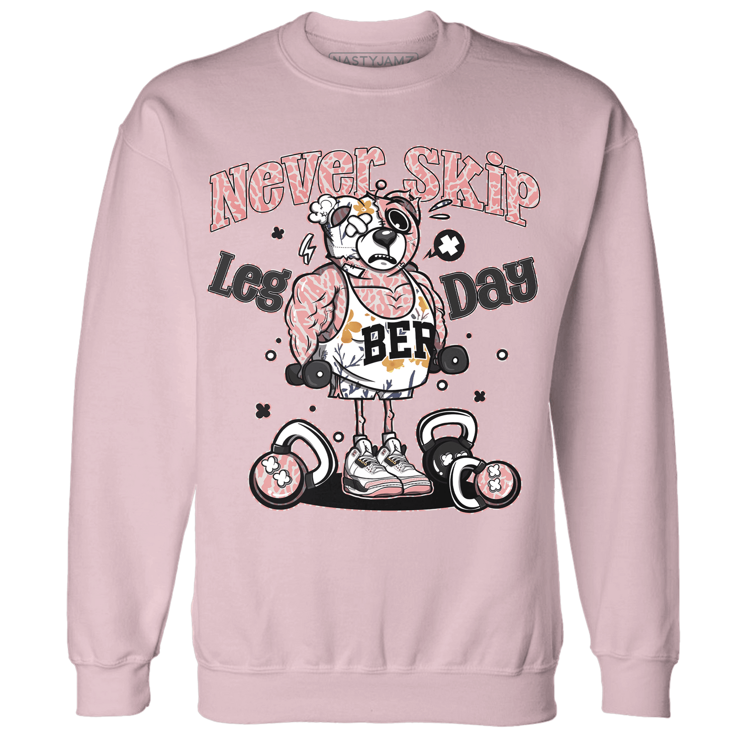 Red Stardust 3s Sweatshirt Match Leg Day BER - NastyJamz