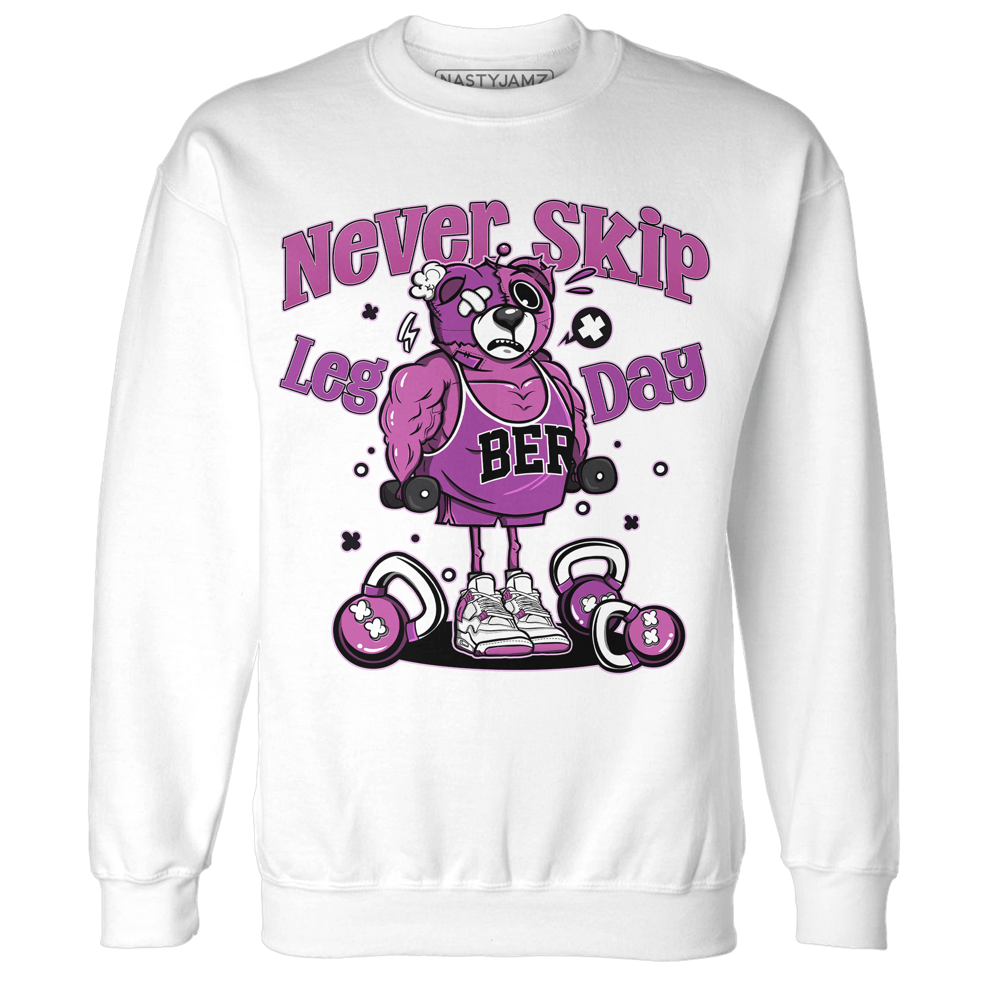GS Hyper Violet 4s Sweatshirt Match Leg Day BER - NastyJamz