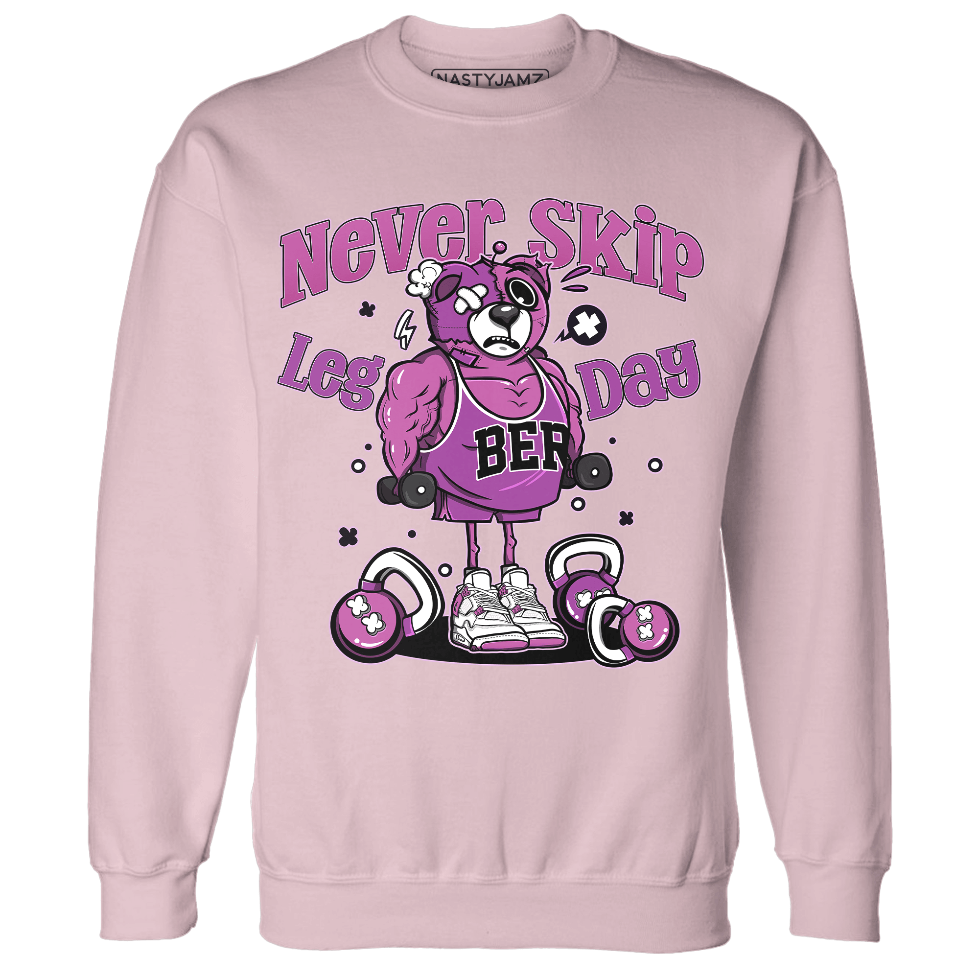 GS Hyper Violet 4s Sweatshirt Match Leg Day BER - NastyJamz