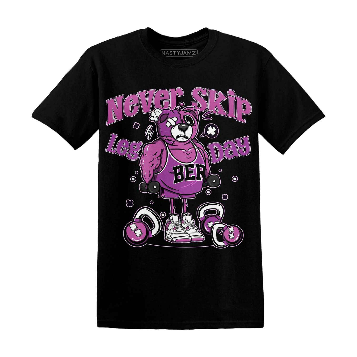 GS Hyper Violet 4s T Shirt Match Leg Day BER - NastyJamz